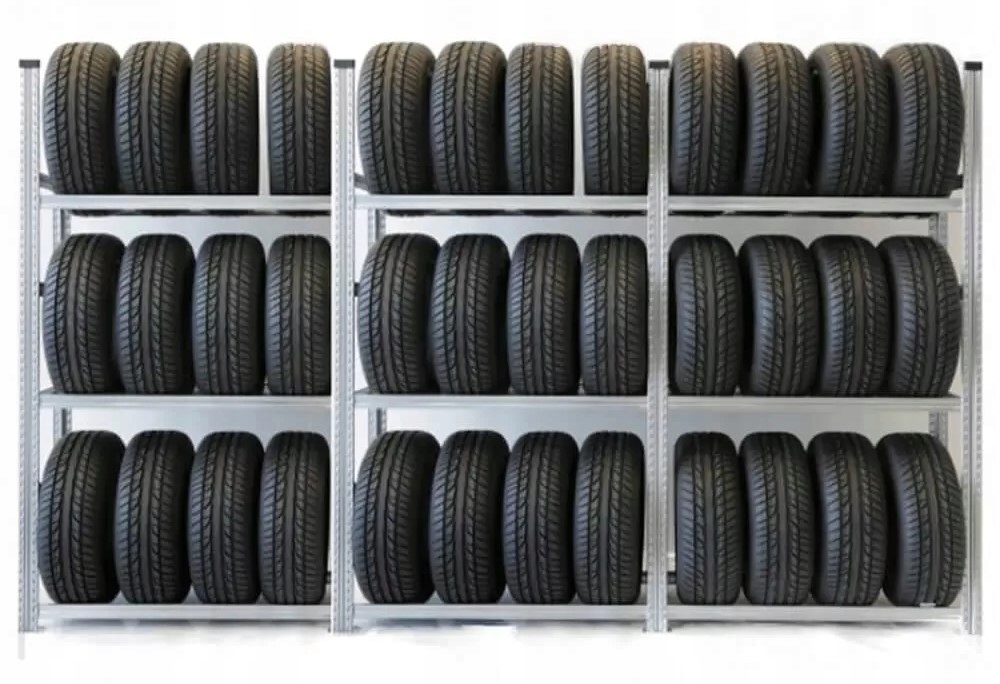 STOJAK NA OPONY REGAŁ NA KOŁA 36 SZT MAX DO 275 mm STALOWY PROFESJONALNY Kod producenta RK.200.40.120.Z3