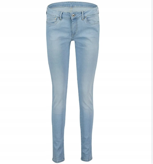 Pepe Jeans Modré Džíny Úzké Nohavice S Oděrkami Dámské 33/30 X_a