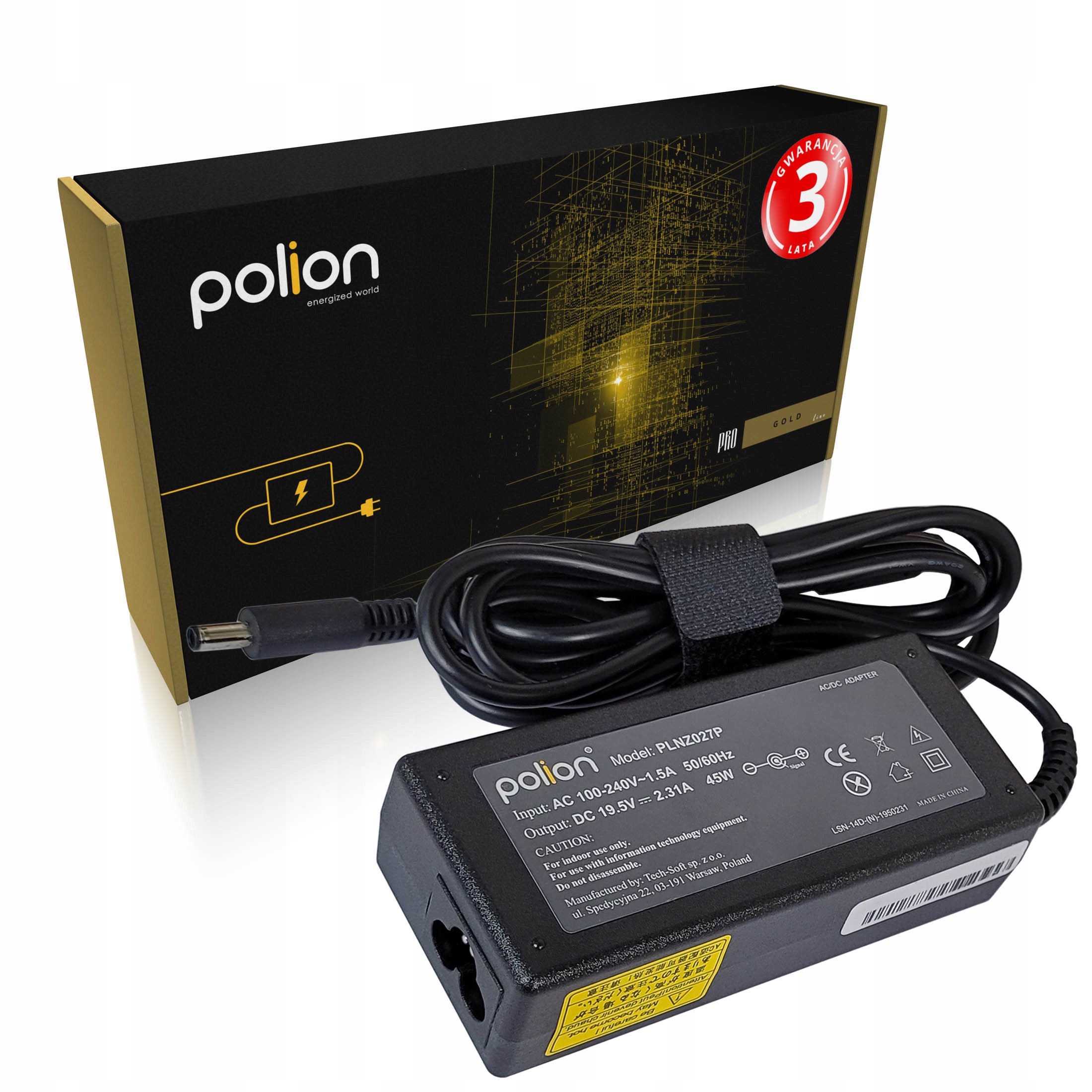 

Ładowarka 45W do Dell 19,5V 2,31A 4,5x3,0mm pin
