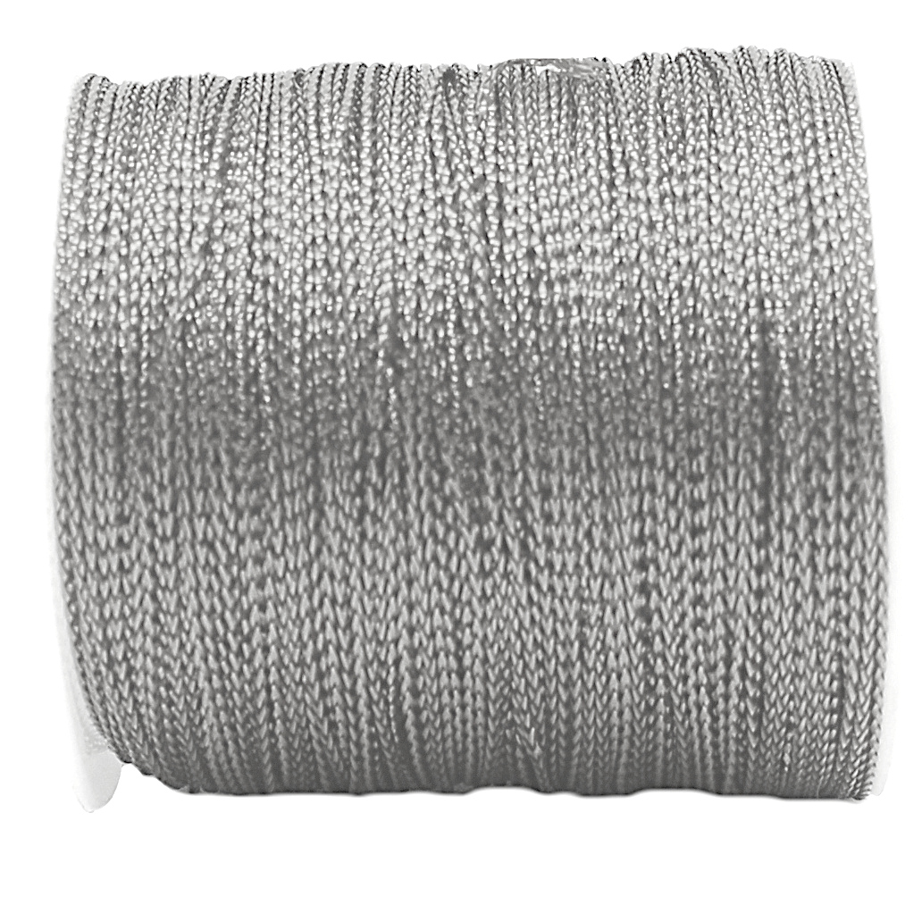 Sznurek Nylonowy Metalizowany 1mm 5m Srebrny