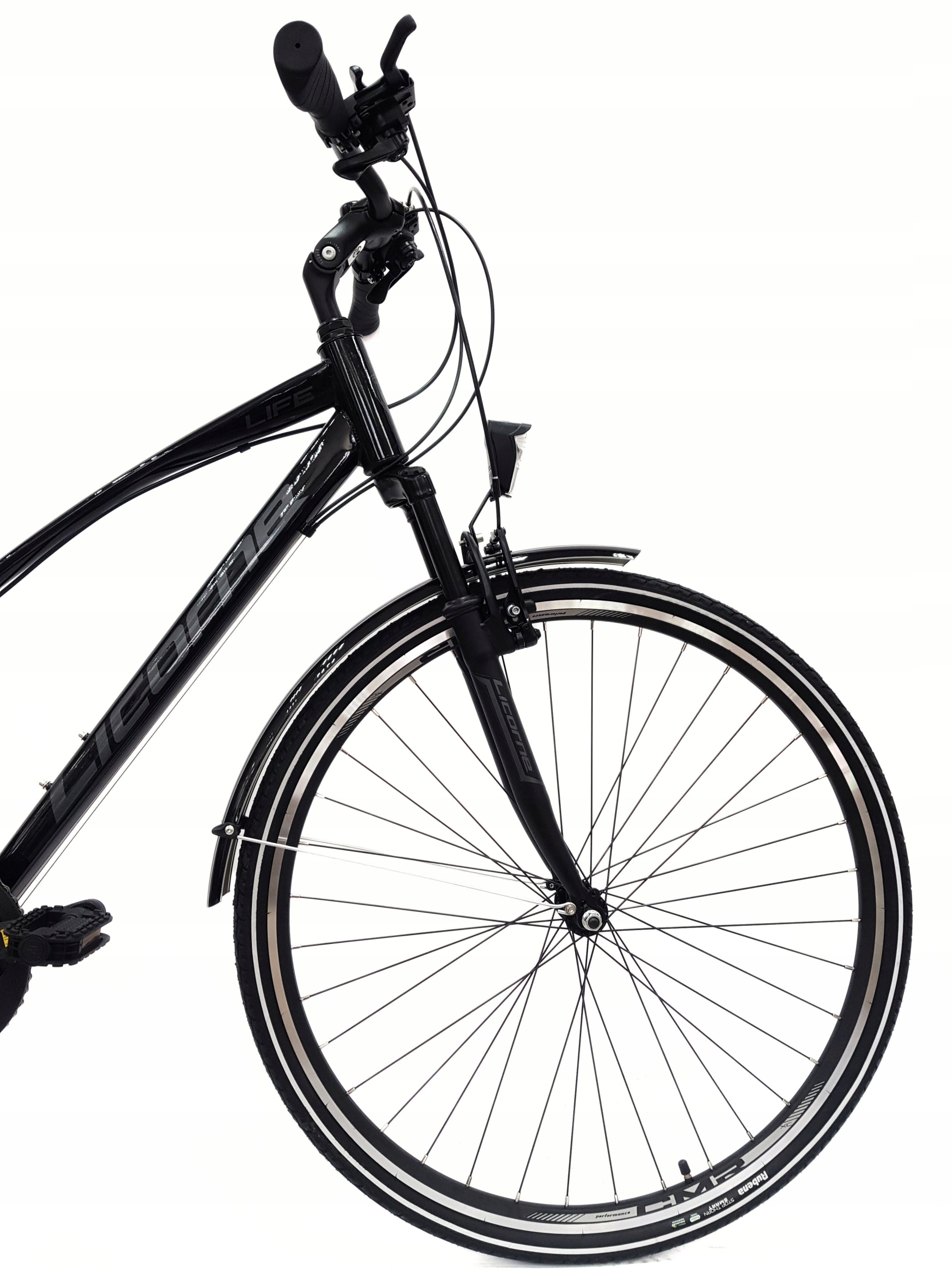 Trekkingowy Damski Rower 28 Światła Bagażnik Błotniki Dzwonek Stopka Cyngle Rozmiar ramy 19,5 cala