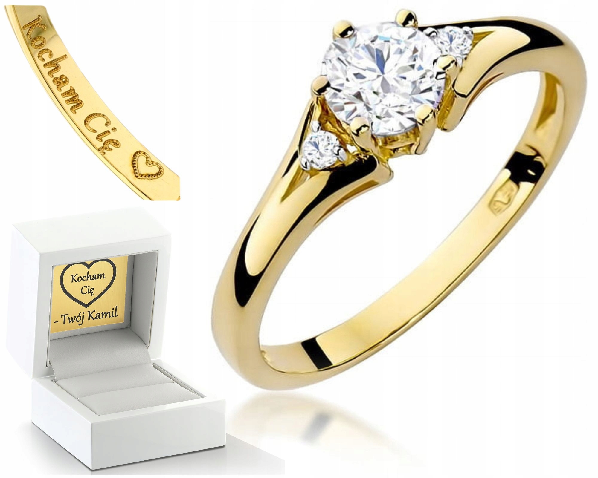 Prstýnek Prstýnek S Diamanty Bílý Ryzost 585