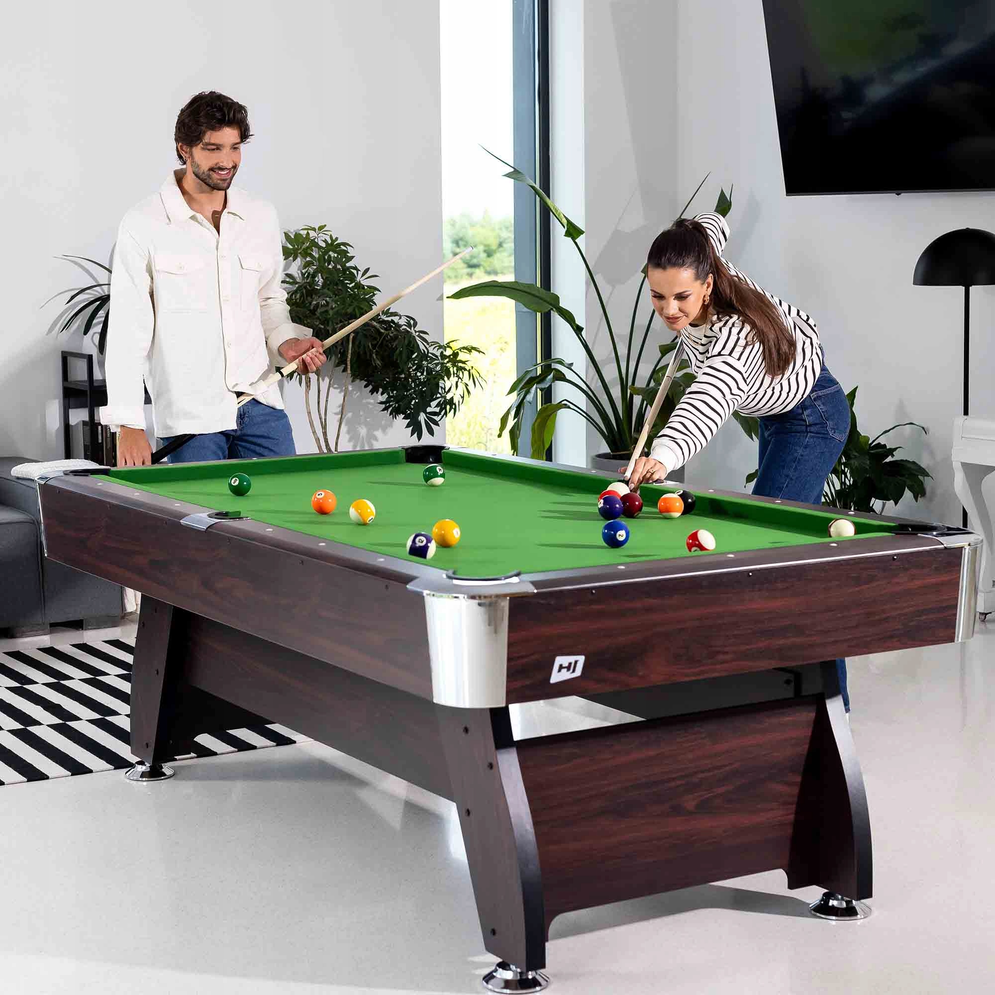 SOLIDNY STÓŁ BILARDOWY SPŁYWOWY Stoły do Bilarda i Wyposażenie 7FT Marka Hop-sport