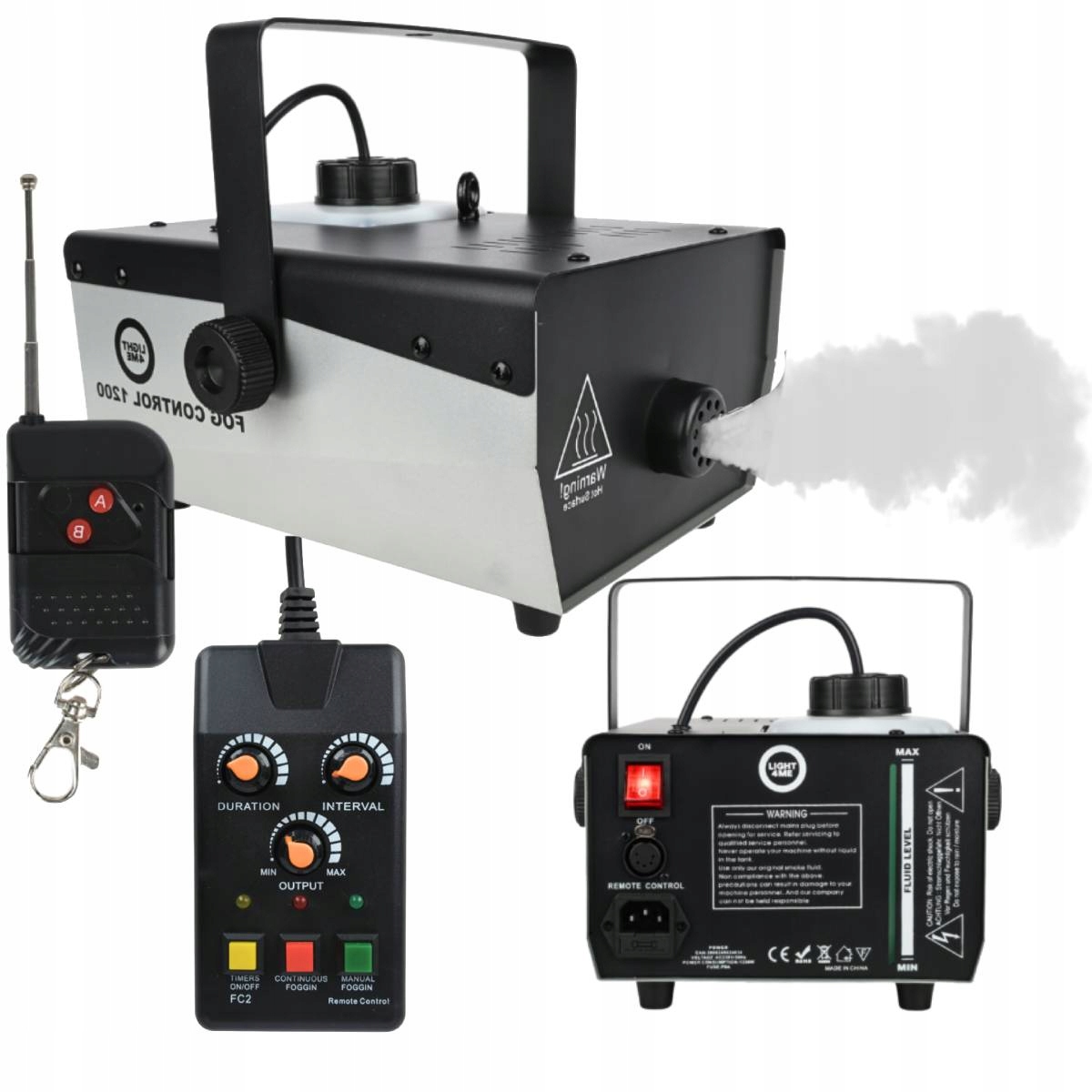 Wytwornica Dymu Mgły Dymiarka Pilot Bezprzewodowy LIGHT4ME Control 1200