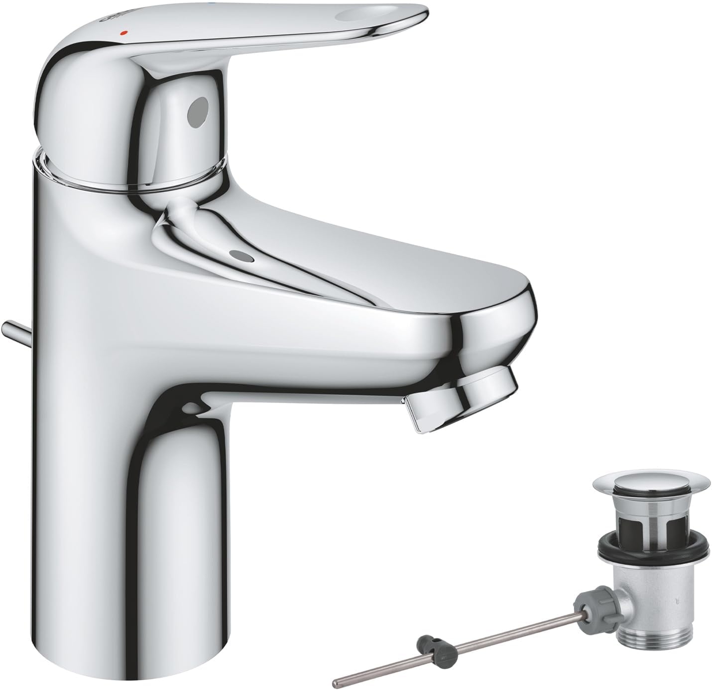 Stojanková umývadlová batéria Grohe Swift strieborná