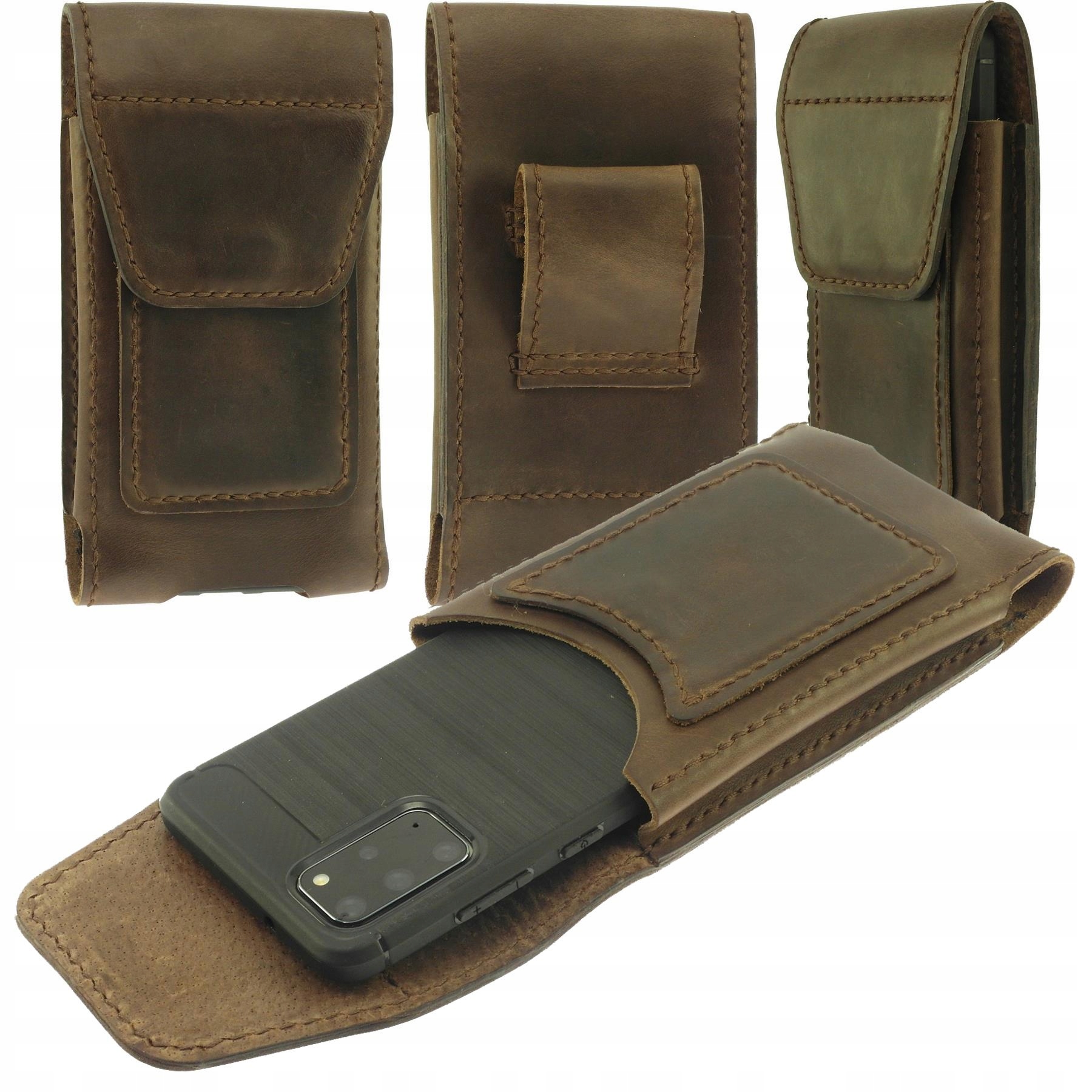 Vertikálny Obal Ručne Šitá Kožená Kabúra Motorola Edge 40 Pro