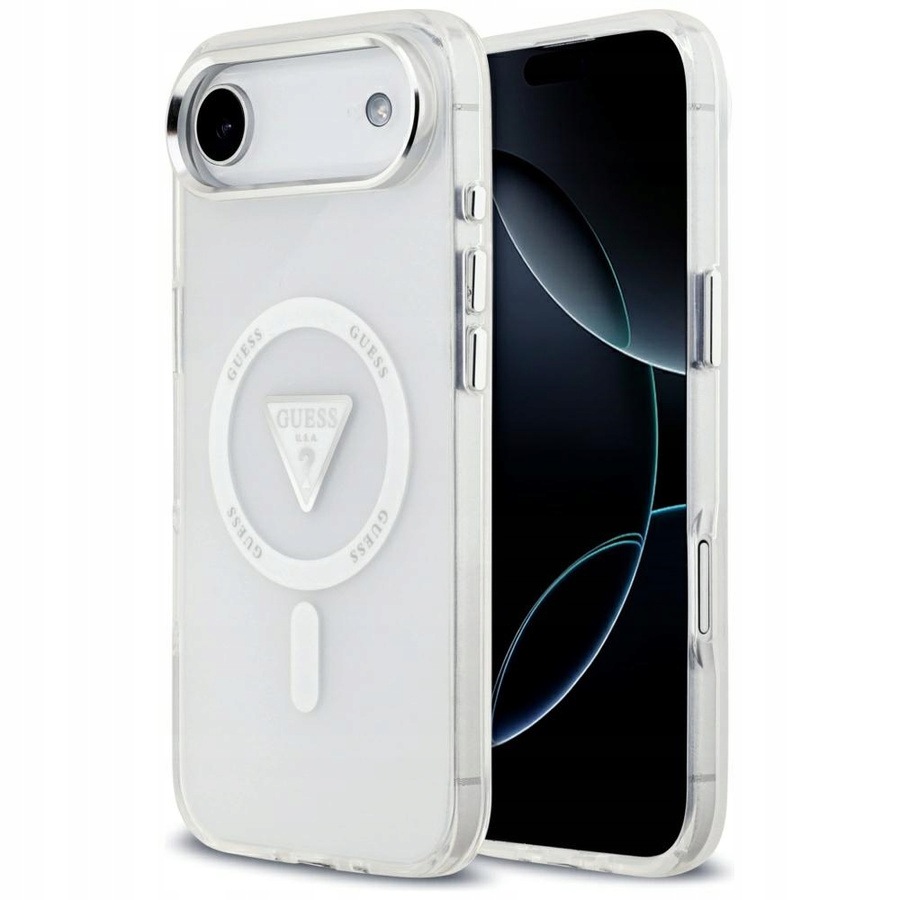 Pouzdro Guess IML Gradient Triangle Logo MagSafe pro iPhone Air je průhledný
