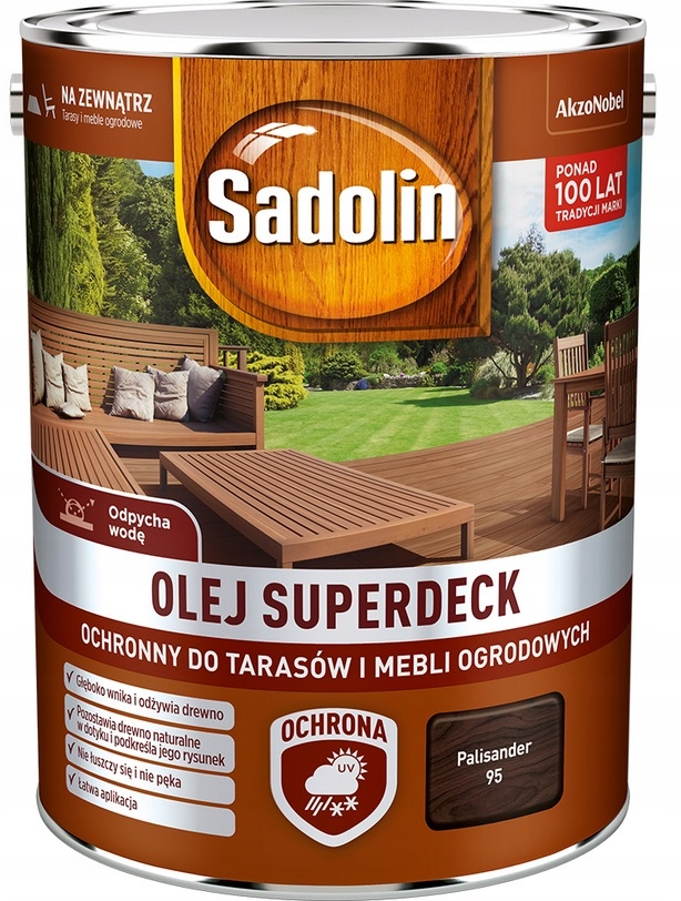 Sadolin Superdeck- olej do drewna, palisander -95-, 5l