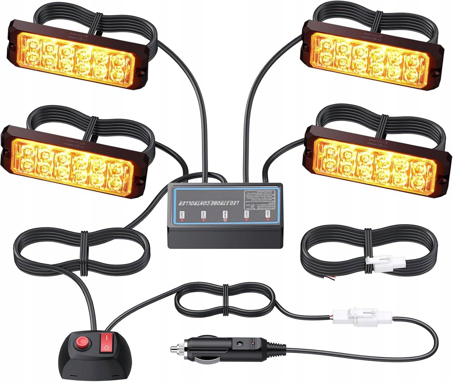 Led Výstražné Lampy Autopřepravník Pomoc Stroboskopy Kohout Pro Atrapy Oranžové