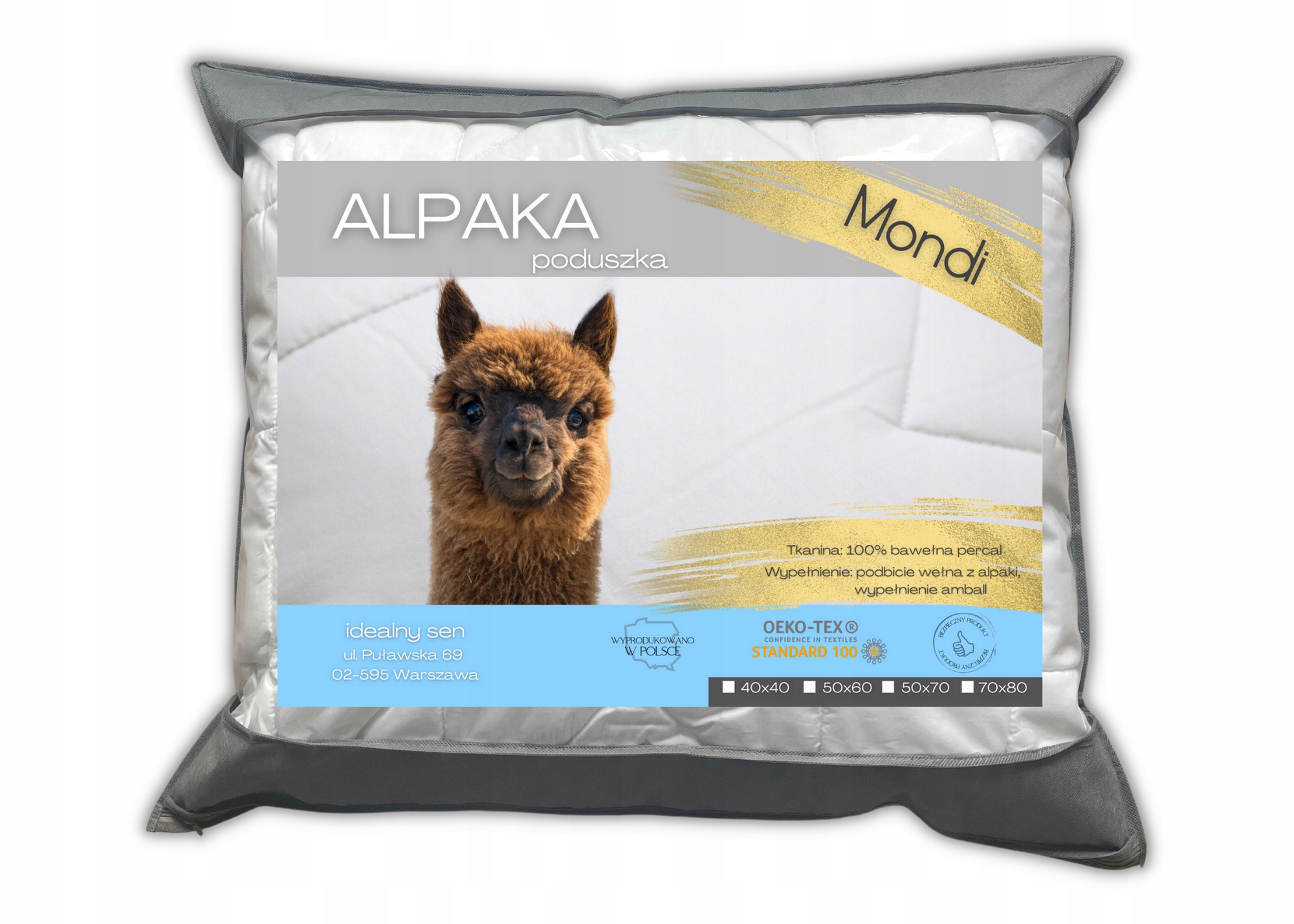 

Idealny Sen Poduszka Wełniana Alpaka 50x70 Mondi
