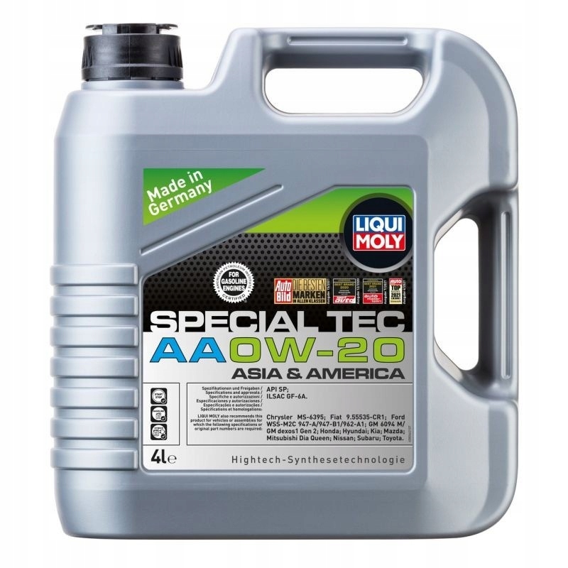 Olej Liqui Moly 0V20 4 L Special Tec Aa Sn GF-5 MS-6395 Wss M2C 946-A