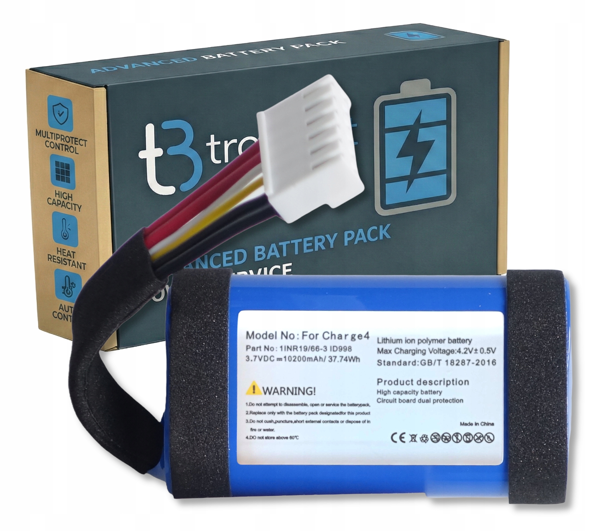 Baterie Akumulátor pro reproduktor Jbl Charge 4 ID998 10200 mAh 3,7 V