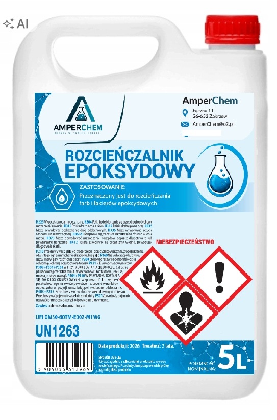 Amperchem Rozpuszczalni Rozcienczalnik Epoksydowy Epoksyd 5L