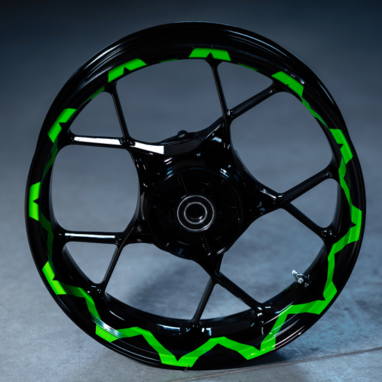 Zig Zag Samolepky pásky na kola ráfky rámy motocyklů pro Kawasaki