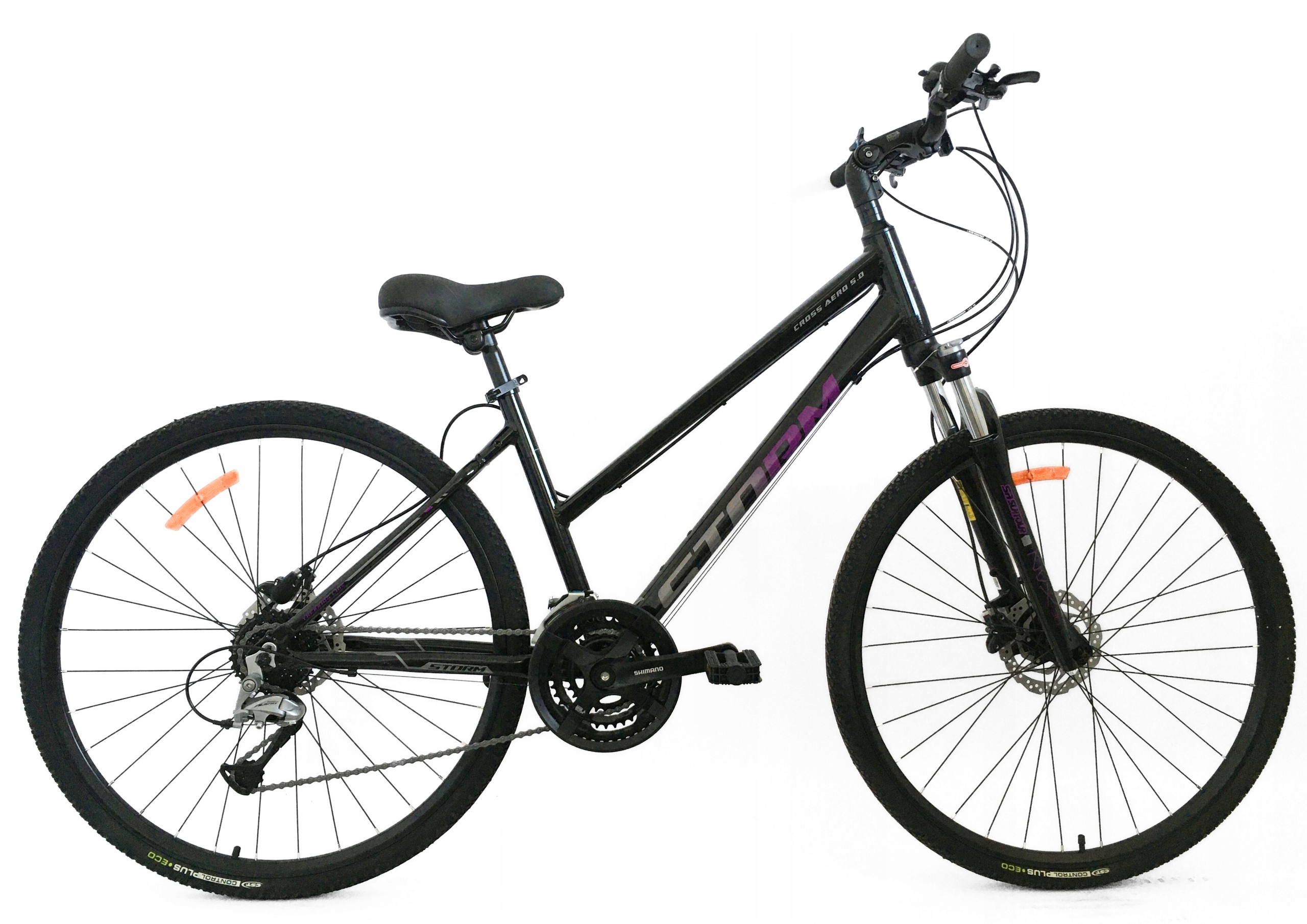 Rower Storm Cross Aero 5.0 Lady czarny/fiolet 17