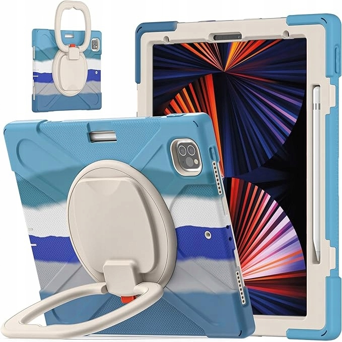 Pouzdro pro iPad Pro 12.9" 2020/218 s otočnou podložkou, modré