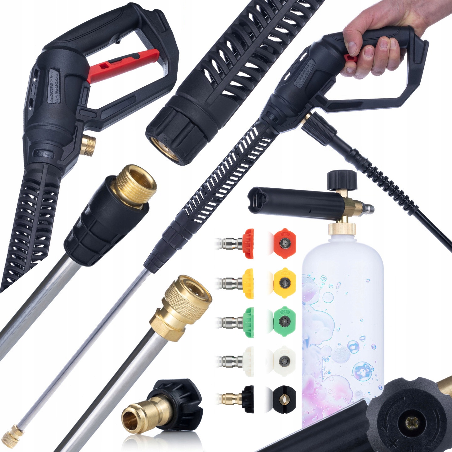 Pistole Kranzle Karcher M22 Lanka 86 Rychlospojka 1/4 Pěnovačka 1L 5 Trysek