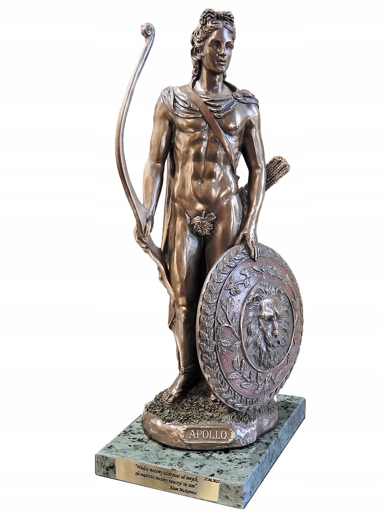 Figúrka Zobrazujúca Mytologického Apolla Boha Marmurová Doska
