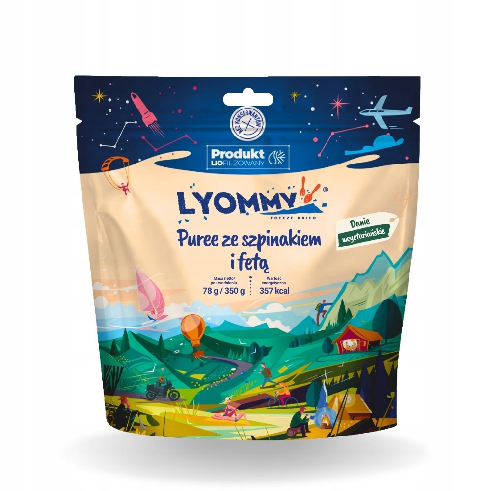 Lyommy Puree ze Szpinakiem i Fetą 350 g