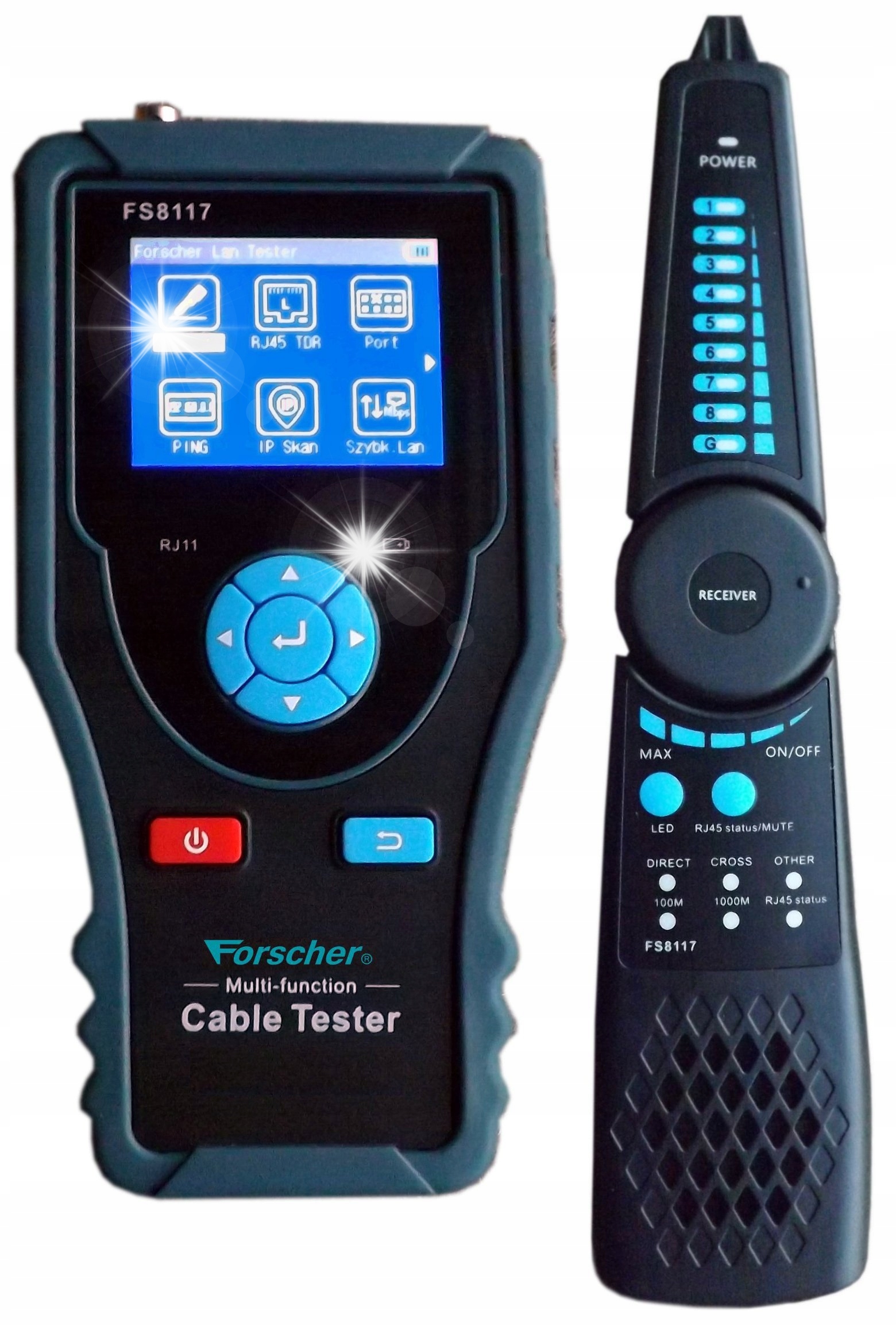 FORSCHER FS8117 ТЕСТЕР СЕТЕВОГО КАБЕЛЯ LAN RJ45 ИСКАТЕЛЬ ПАРЫ ПРОВОДОВ