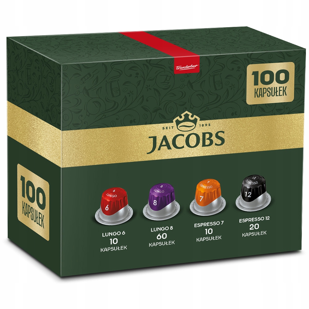 Zestaw kapsułki Jacobs do Nespresso(r)* lungo mix espresso 100 kaw