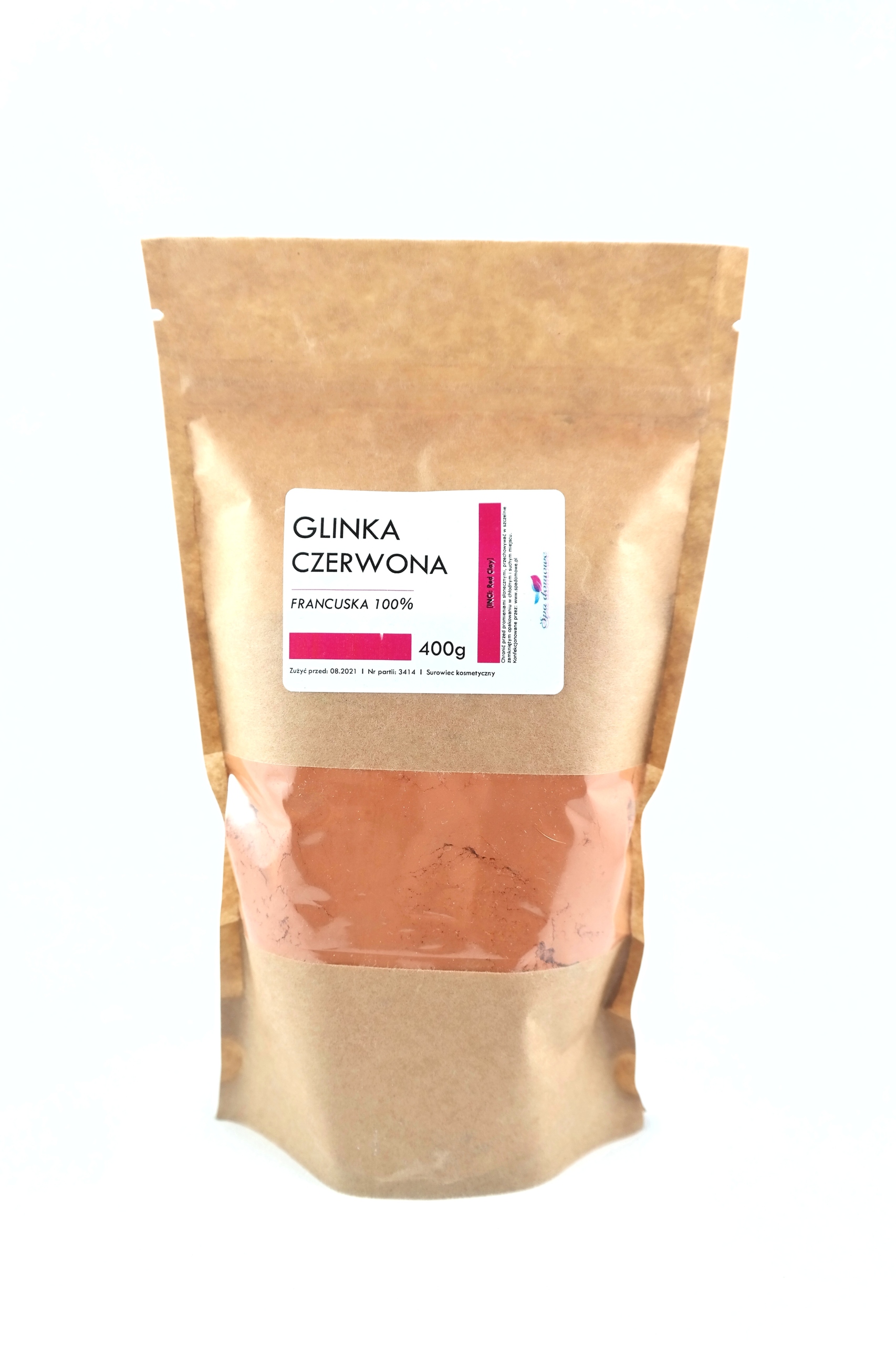 

Glinka Czerwona 400g 100% naczynka Uzupełnienie