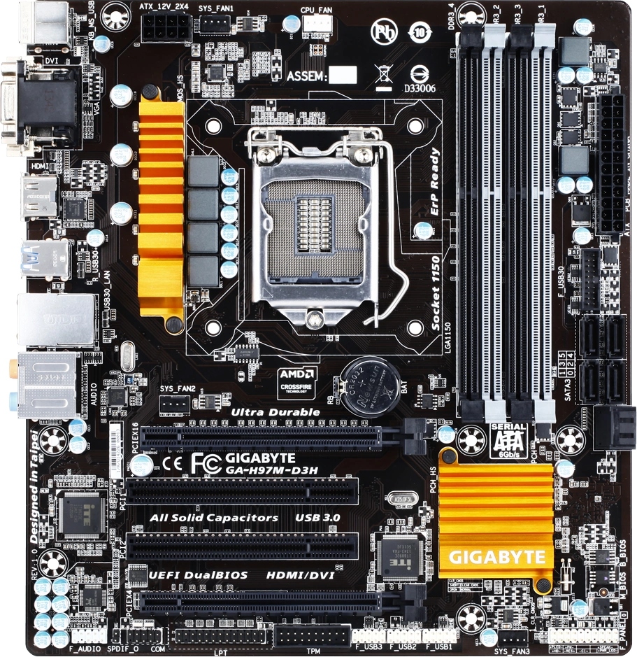 Základní deska Gigabyte GA-H97M-D3H (Socket 1150)