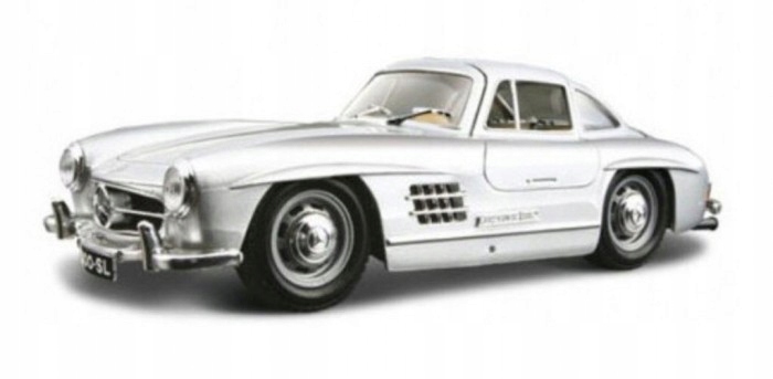 Mercedes-Benz 300SL 1954 Stříbrná 1:24 Bburago