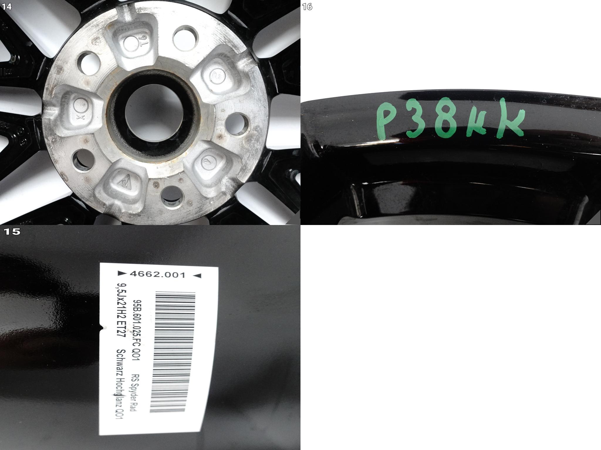 PORSCHE MACAN 95B RS-SPYDER design disk disk 9,5Jx21 ET27 5x112