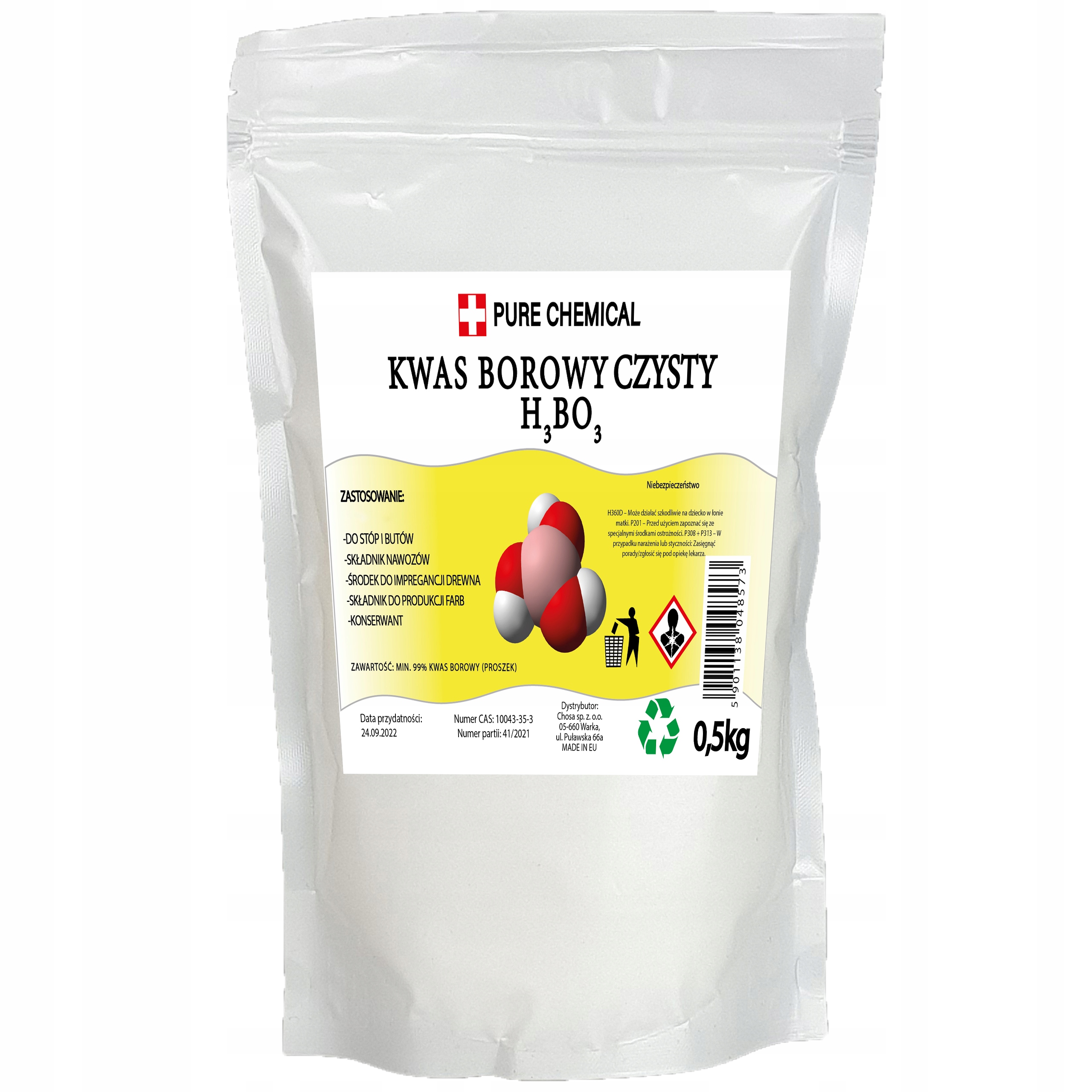 

Kwas Borowy Borny Proszek Do Butów Stóp 0,5KG