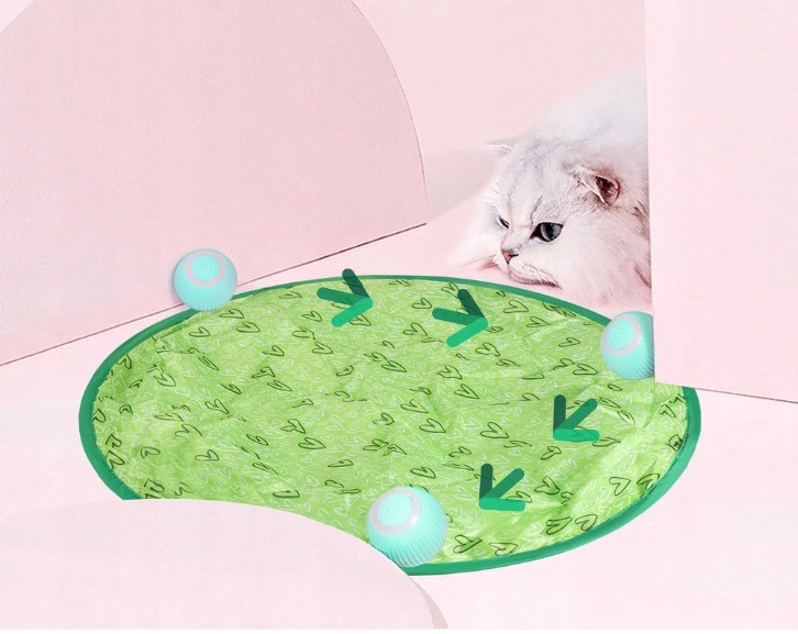 Piłka Interaktywna Dla Psa i Kota Elektryczna Uciekająca Usb Led Wibrująca