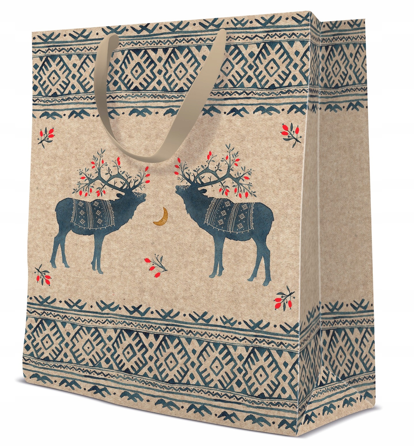 

Renifery torba Boże Narodzenie duża 26,5x33,5x13