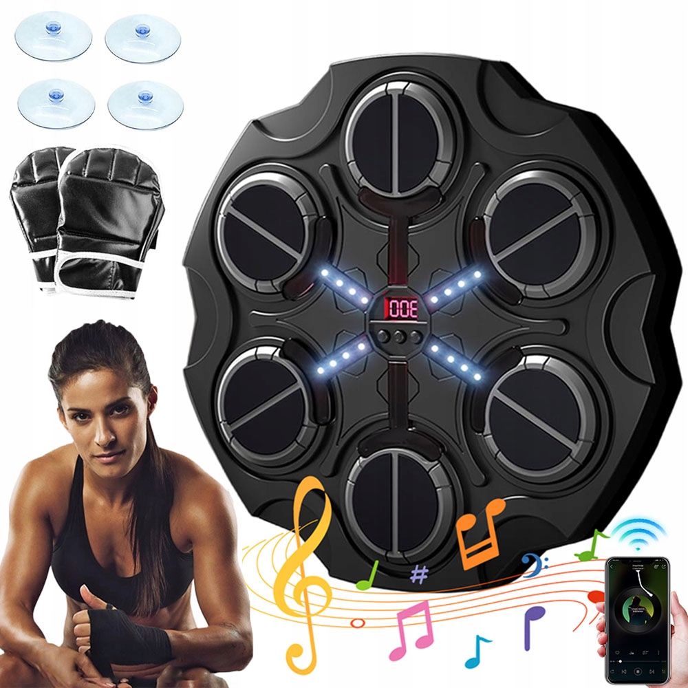 Hudební boxovací stroj Bluetooth Boxerská stěna pro děti s 3 rychlostmi