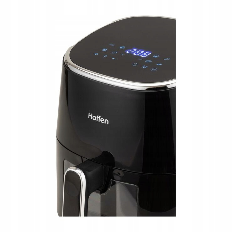 Air fryer frytkownica beztłuszczowa z okienkiem Hoffen, 1550 W, 5 l, czarna