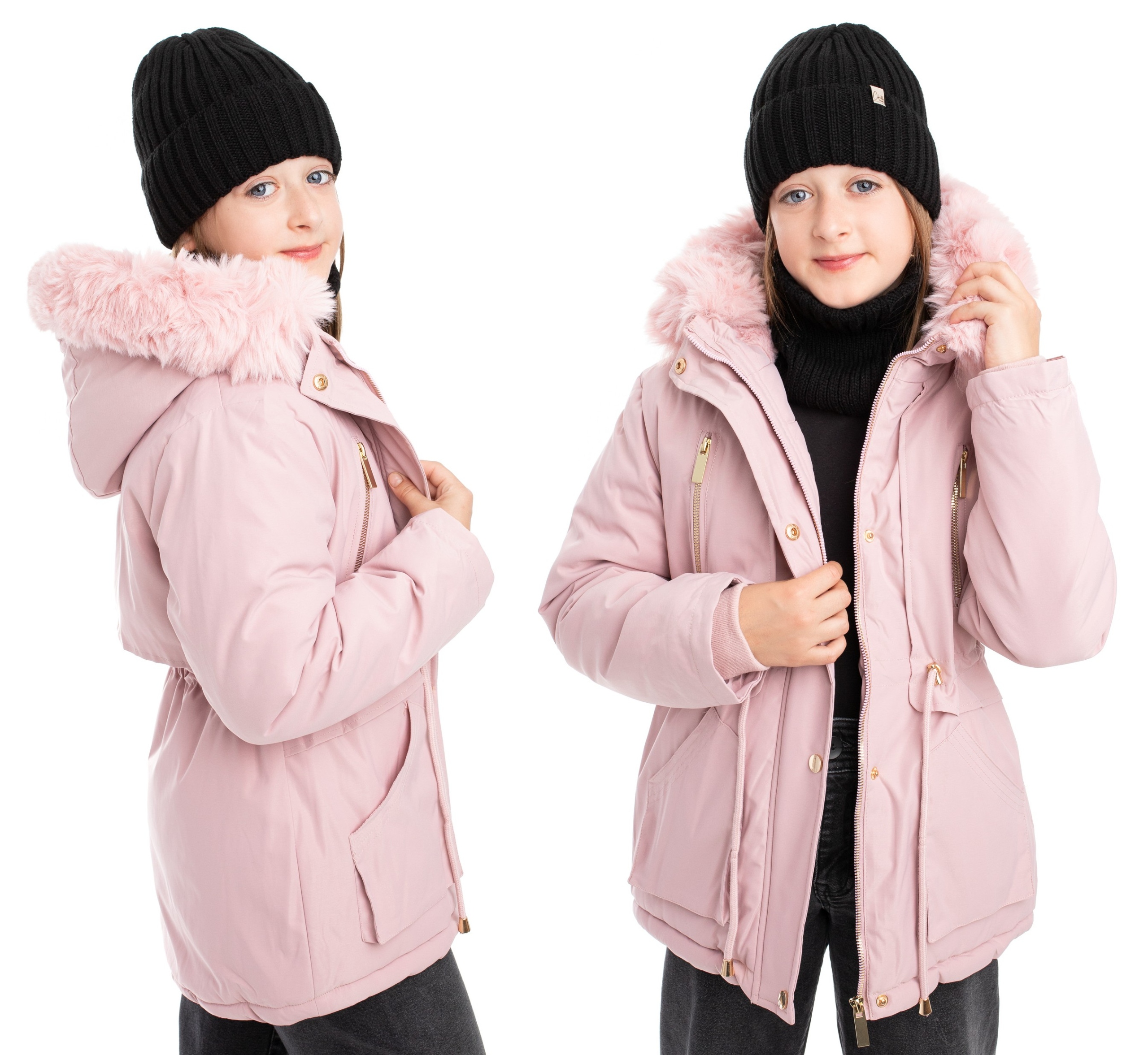 Kurtka Zimowa dla dziewczynki Parka "Mila R" 158 164 cm