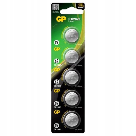 5 x bateria litowa mini Gp CR2025