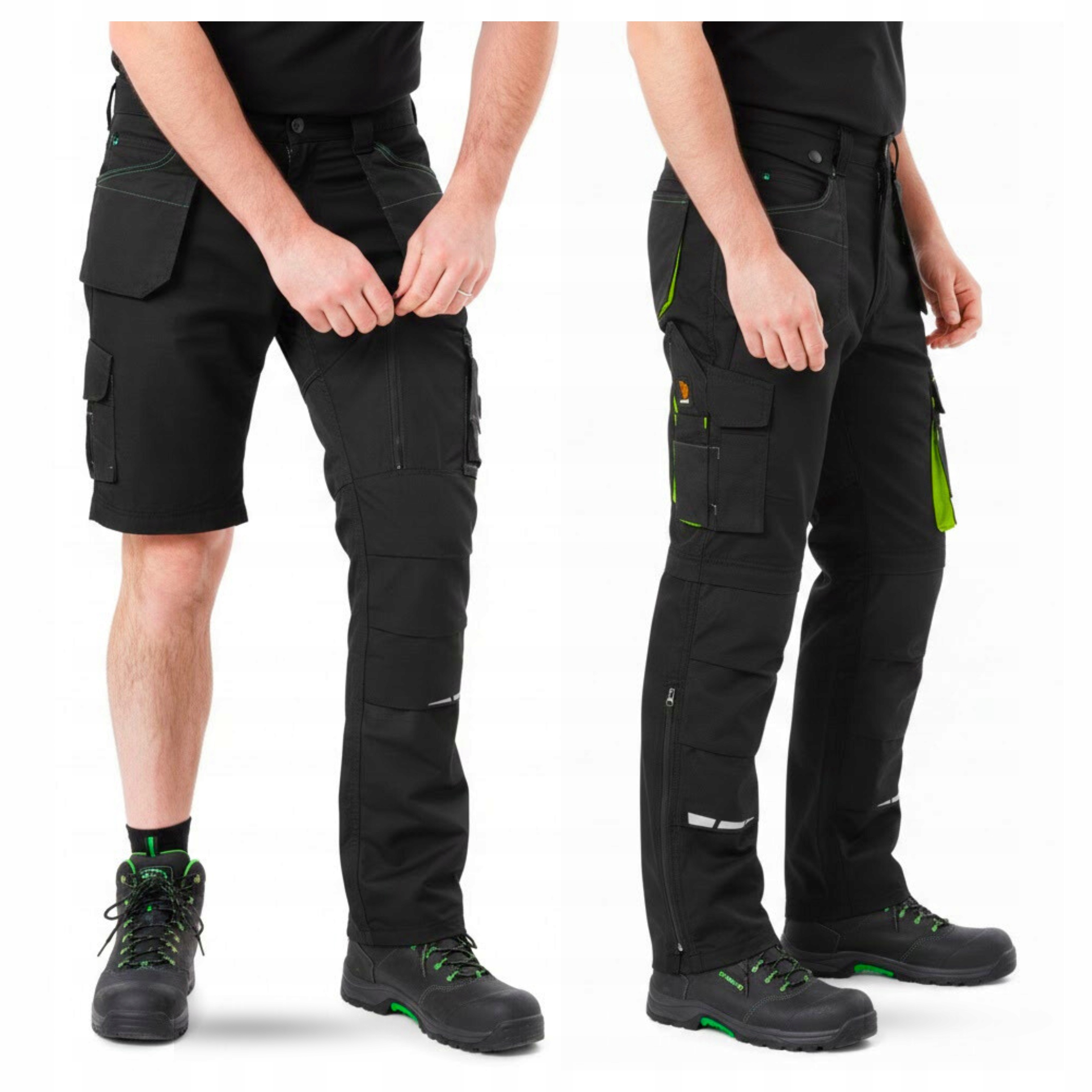 Spodnie Robocze Męskie Odpinane Nogawki 2w1 Stretch RipStop Procera Zeus 52