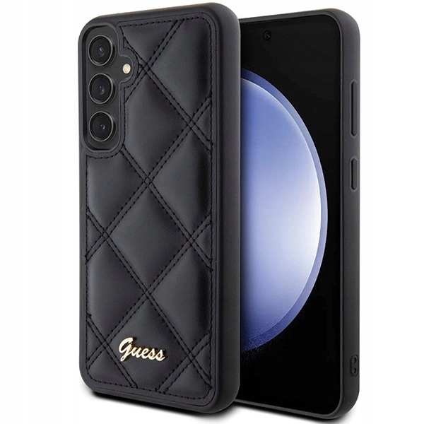 Etui Guess Quilted Metal Logo na Samsung Galaxy S23 Fe czarne