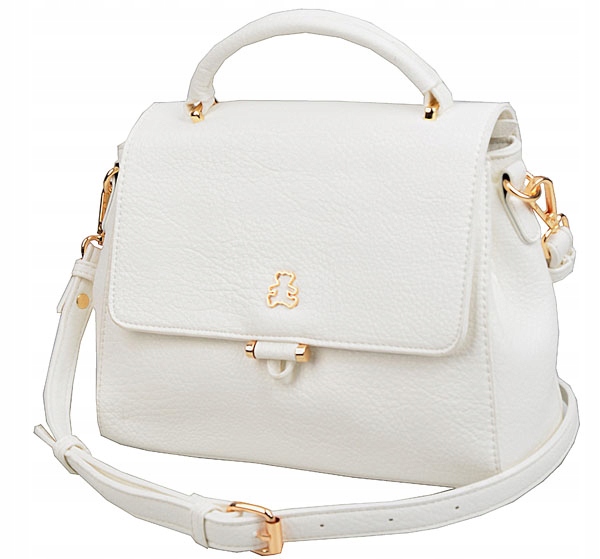 LuluCastagnette MODNA Torebka Damska KUFEREK do ręki NA RAMIĘ z paskiem