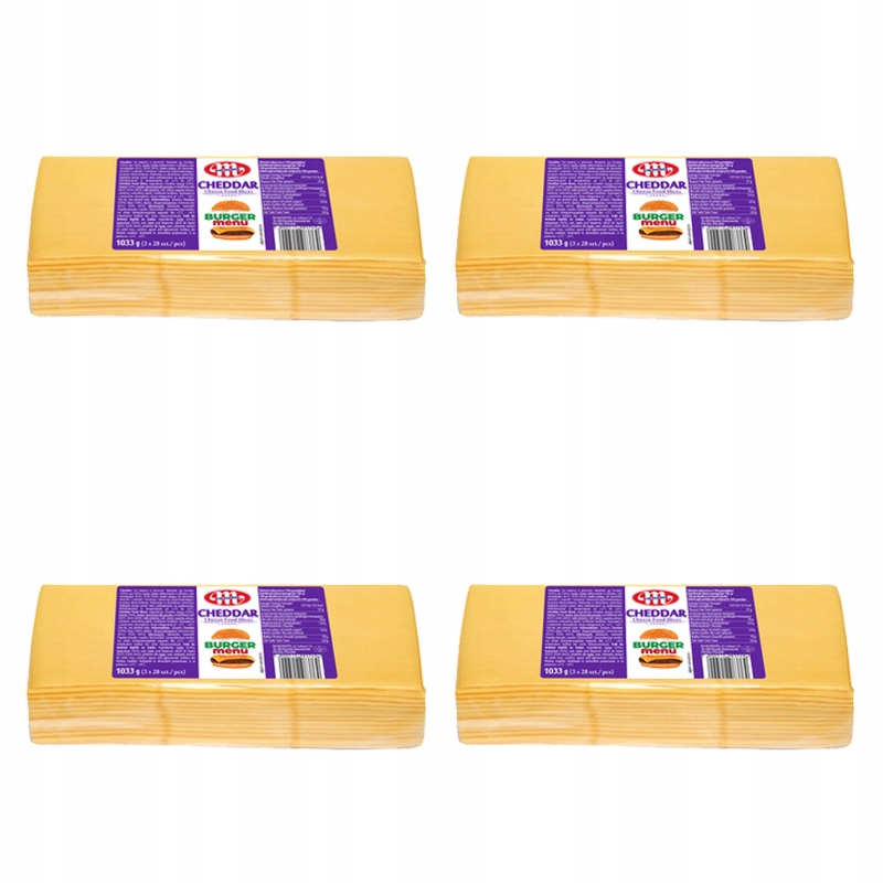 Mlekovita Cheddar Burger plátky 1033 g X4