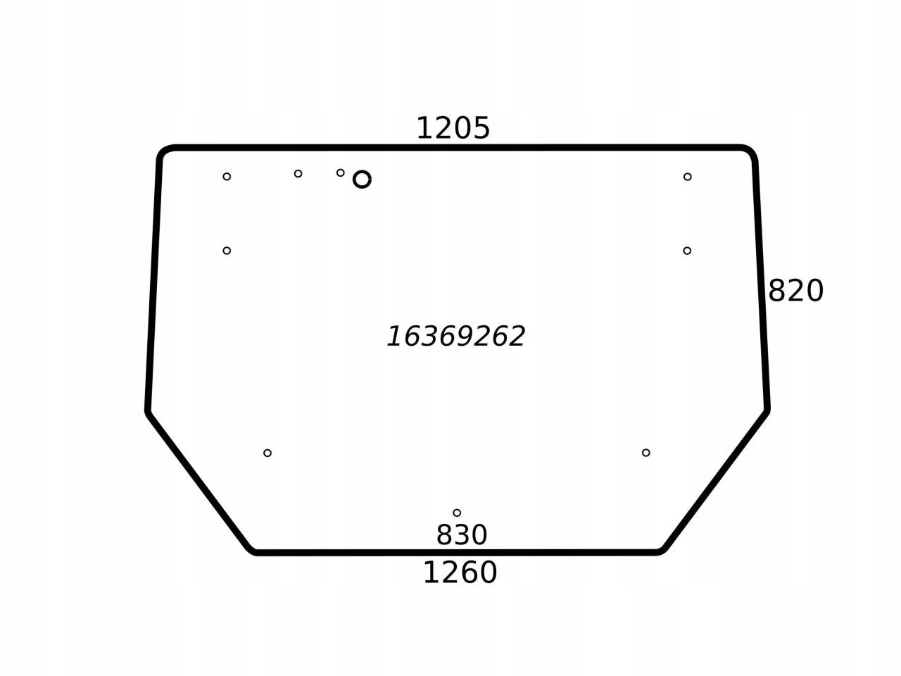 ЗАДНЕЕ СТЕКЛО ZETOR FORTERRA 16369262