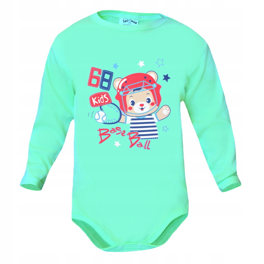 

Zielone body niemowlęce z obrazkiem-nadruk roz. 62