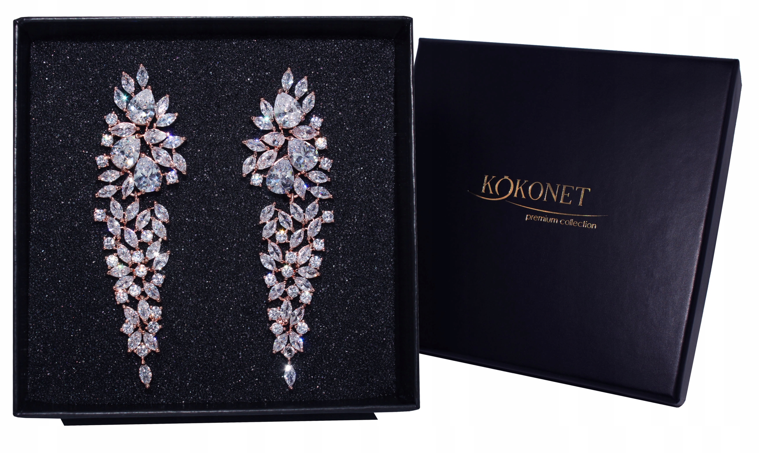 náušnice Rose gold Svatební Swarovski jsou nádherné a krásné