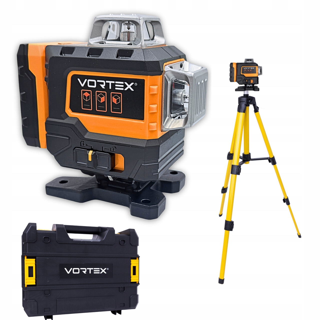 Křížový Laser 16 Liniový Zelená Vodováha 25M Příslušenství Stativ 2 Baterie