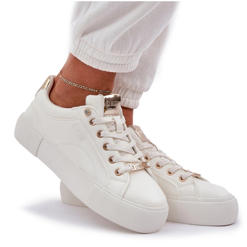 Dámské Klasické Tenisky Na Platformě Big Star NN274211 Bílé 41