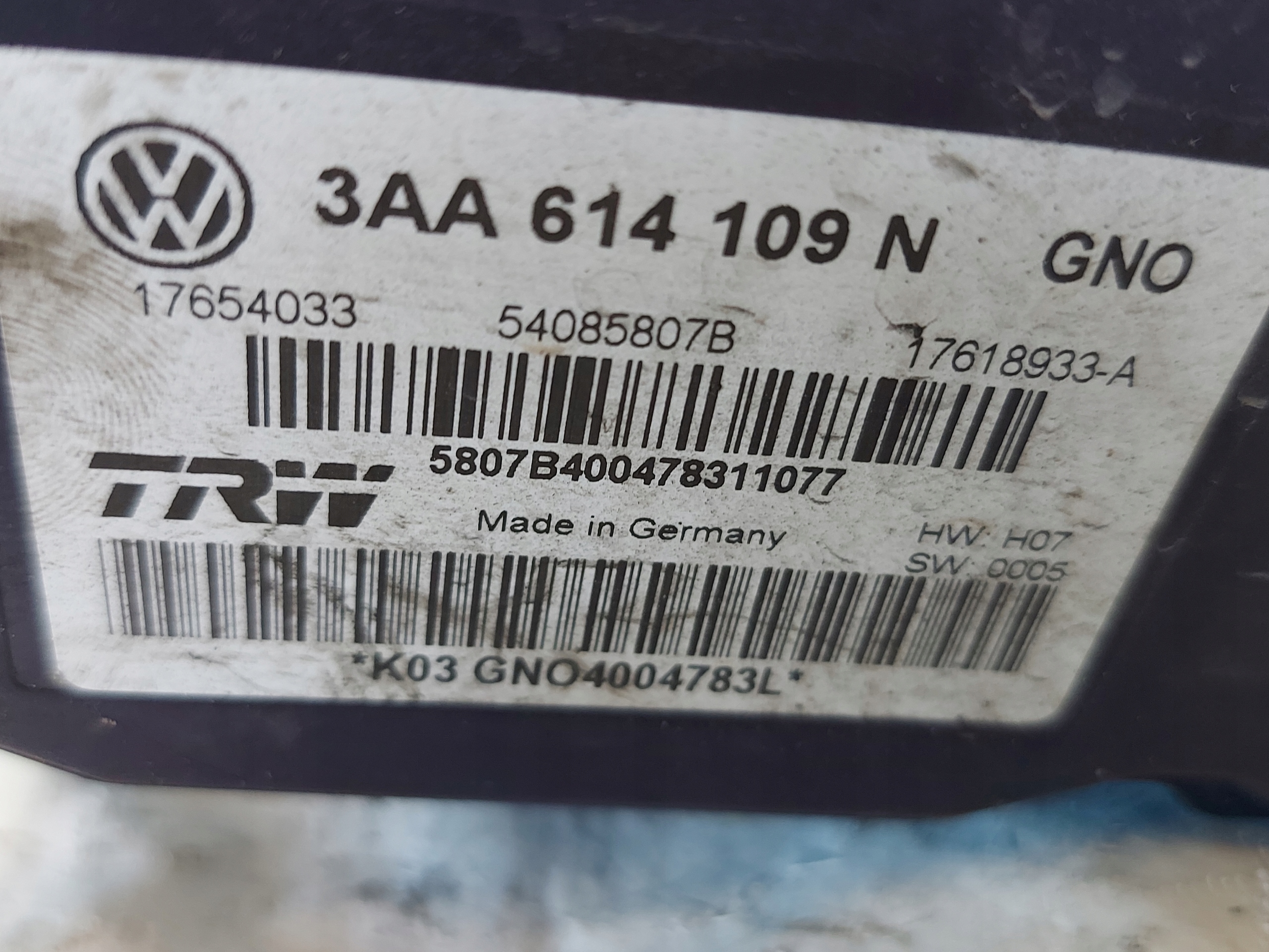 pump ABS PASSAT B7 2011R 3AA614109N