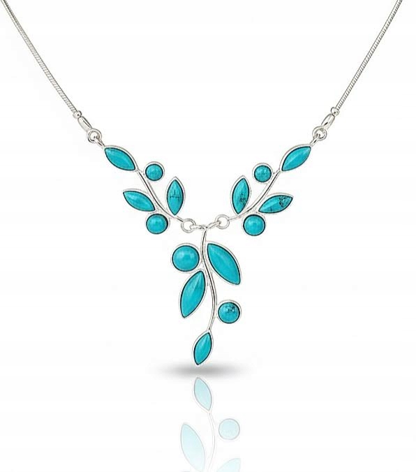 Stříbrný Náhrdelník Na Řetízku S Tyrkysem, Kolia Tyrkysová