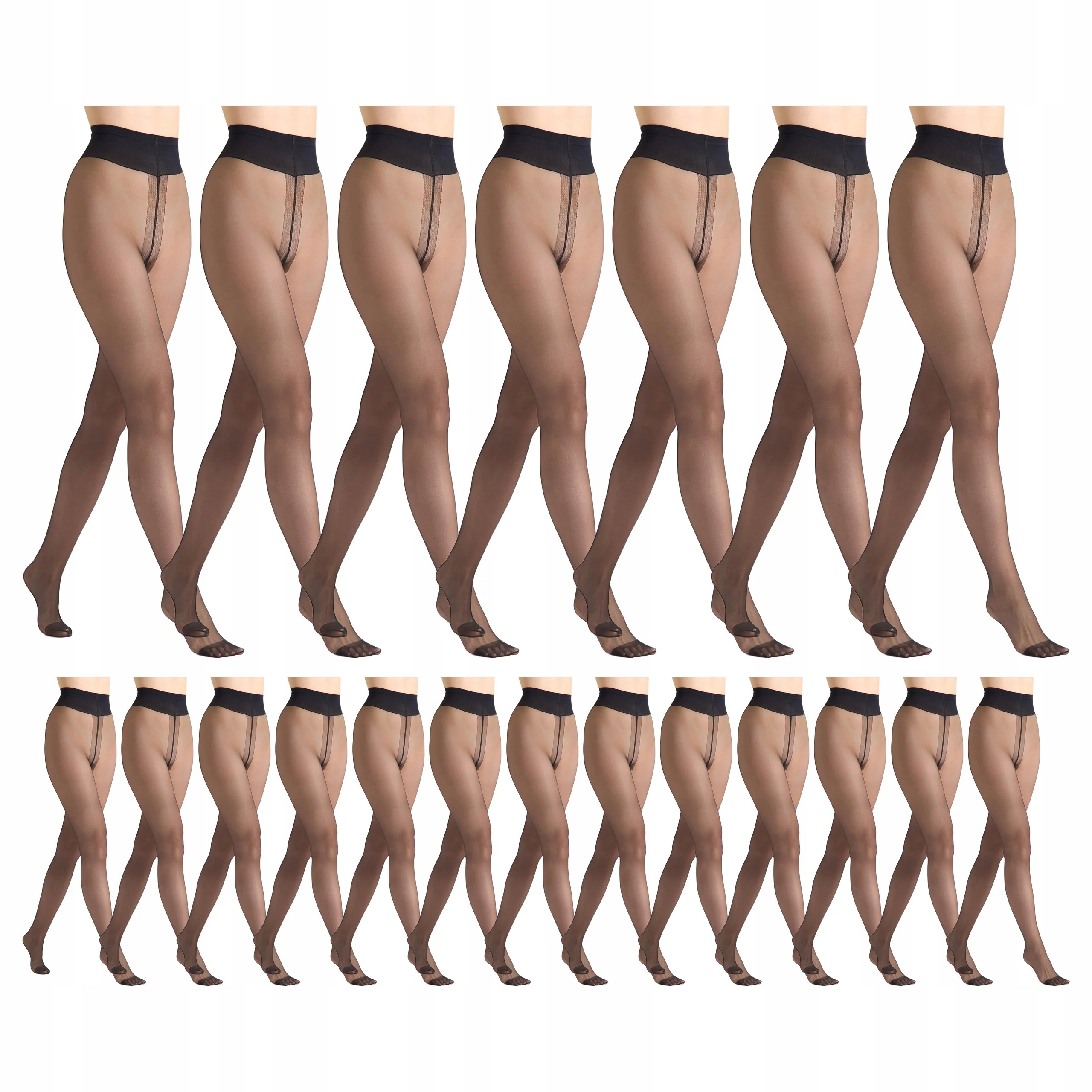 20 x Punčocháče hladké Exclusive Silk 15 den Marilyn Black 1/2