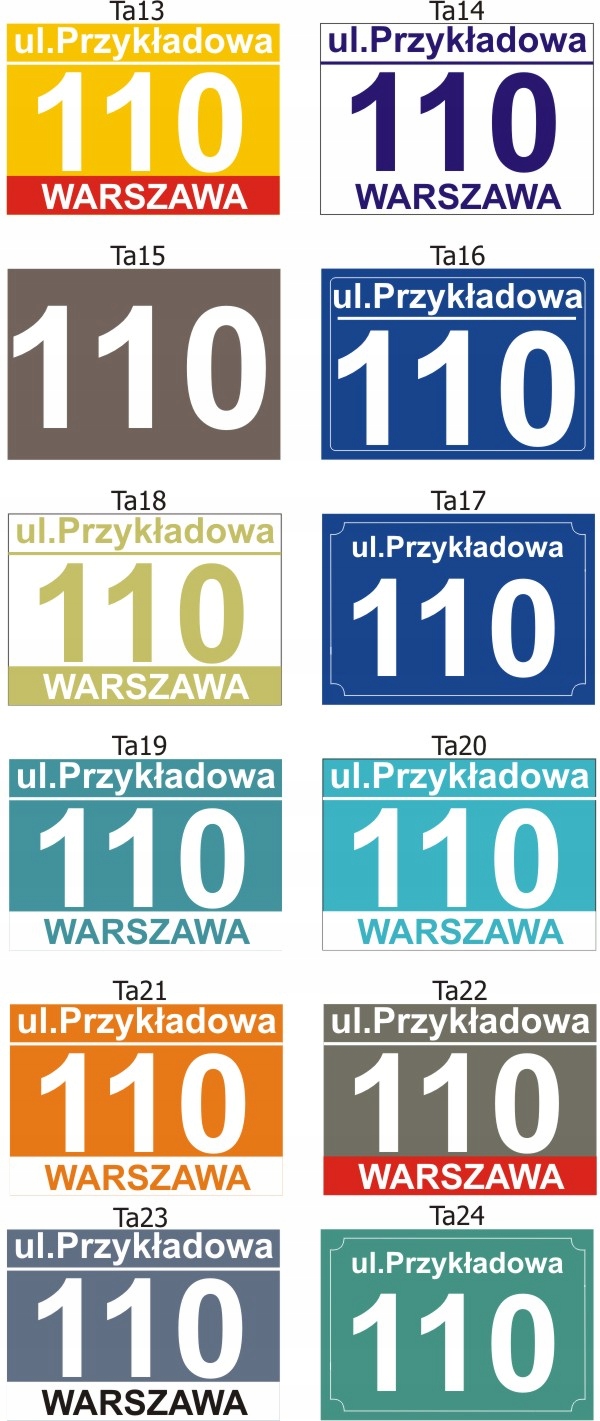 TABLICA ADRESOWA Tabliczka Z NUMEREM DOMU 21 cm Marka agmART