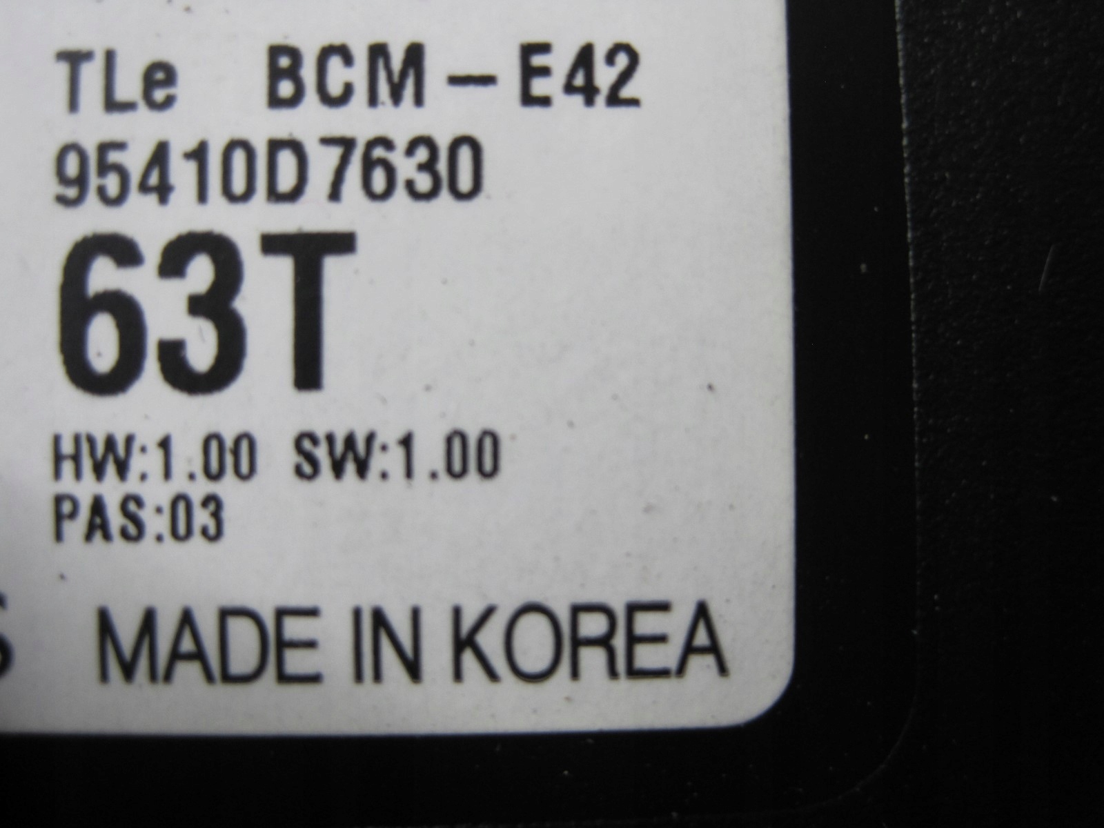 Moduł sterownik BCM Hyundai Tucson III 95410D7630 Rodzaj inny